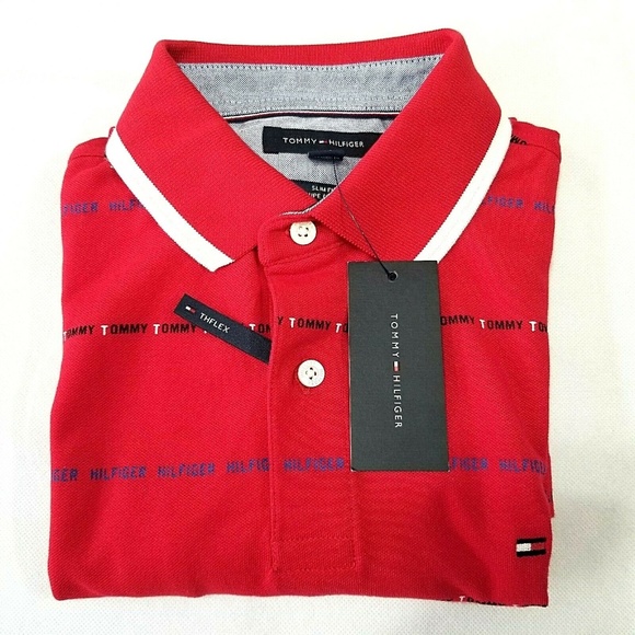 Tommy Hilfiger Men Slim Fit Polo Shirt Short Sleev - Picture 2 of 5